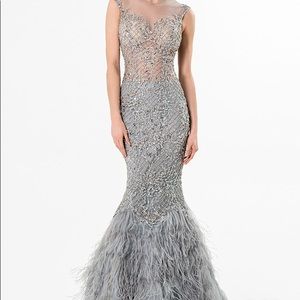 Silver prom dress
